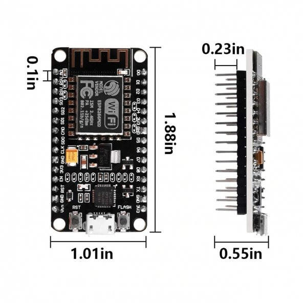 Nodemcu V3 CP2102 ESP8266 ESP-12F Wireless WIFI IOT iot - Resim 8