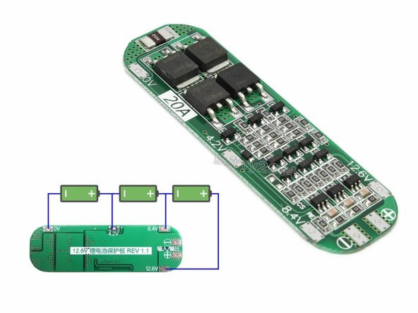 3S 20A BMS Koruma Kartı Lityum Batarya 18650 Li-ion Lipo ürün görseli 1