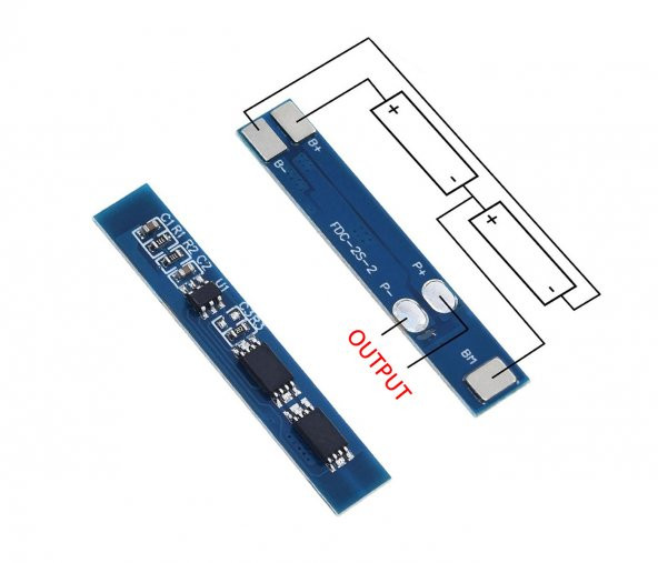 2S 3A BMS 7.4V Lityum Li-ion Batarya Koruma Kartı 18650 Pil Lipo ürün görseli 1