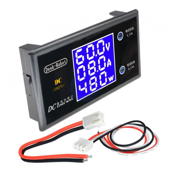 DC 0-100V 10A Digital Voltmetre Ampermetre ve Wattmetre DeekRobot ürün görseli 1