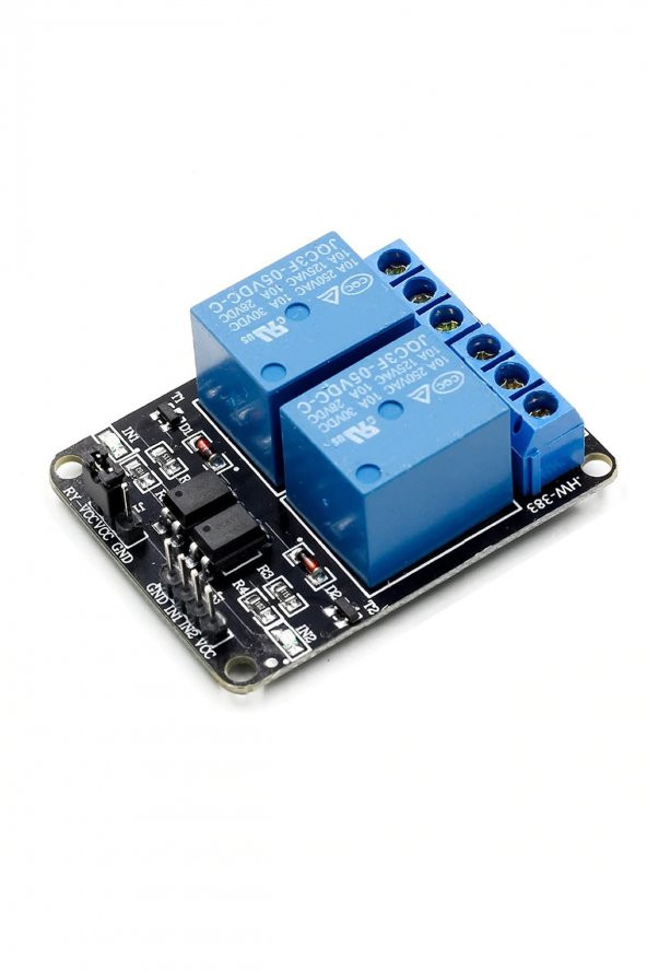 2 Kanal 12V Röle Modül  AC 250V 10A  Optokuplör İzolasyon ürün görseli 1