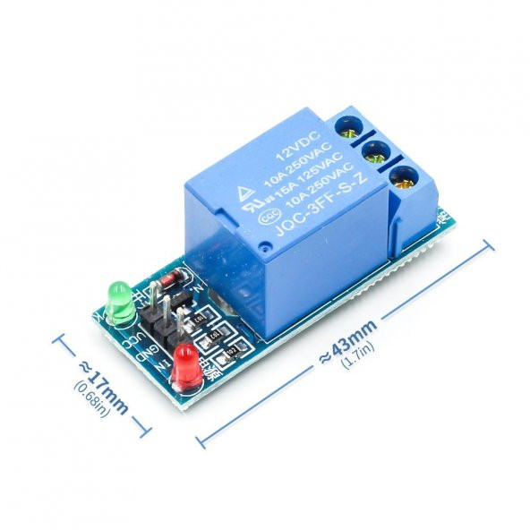 1 Kanal 12V Röle Modül AC 250V 10A Arduino ürün görseli 1