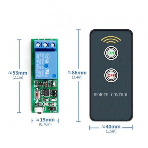 1 Kanal IR Kumandalı 5V Röle Modül ürün görseli 1