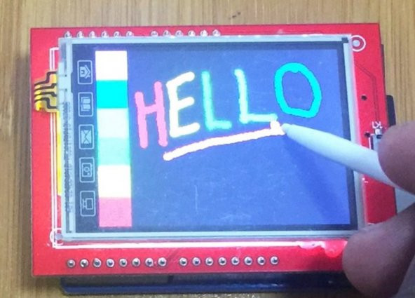2.4 inch 320X240 Tft Lcd Shield + Resiztif Dokunmatik + Microsd ürün görseli 1