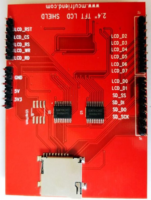 2.4 inch 320X240 Tft Lcd Shield + Resiztif Dokunmatik + Microsd - Resim 6
