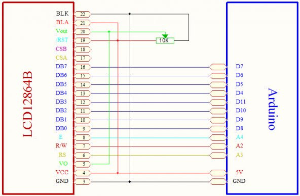 12864B V2.0 GLCD YEŞİL GRAFİK LCD ST7920 - Resim 7