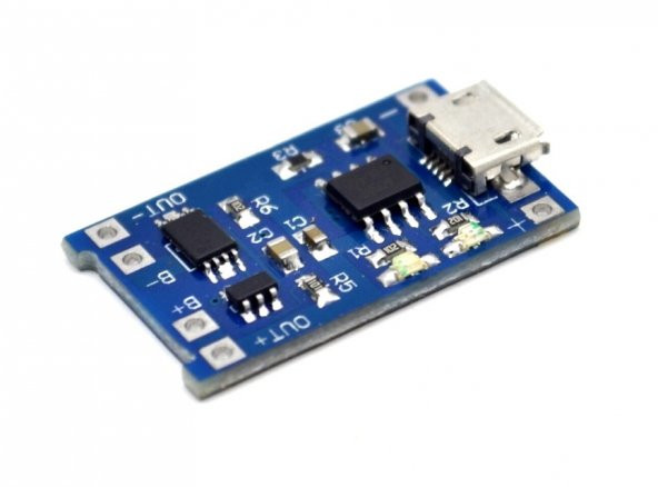 TP4056 Korumalı Lityum Pil Şarj Devresi Micro Usb Batarya - Resim 2