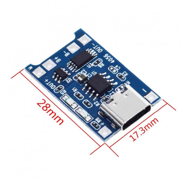 TP4056 Korumalı Lityum Pil Şarj Devresi Micro Usb Batarya - Resim 7