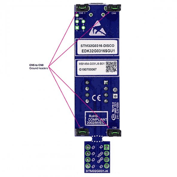 STM32G031 Discovery Kit with STM32G031J6 MCU - Resim 6
