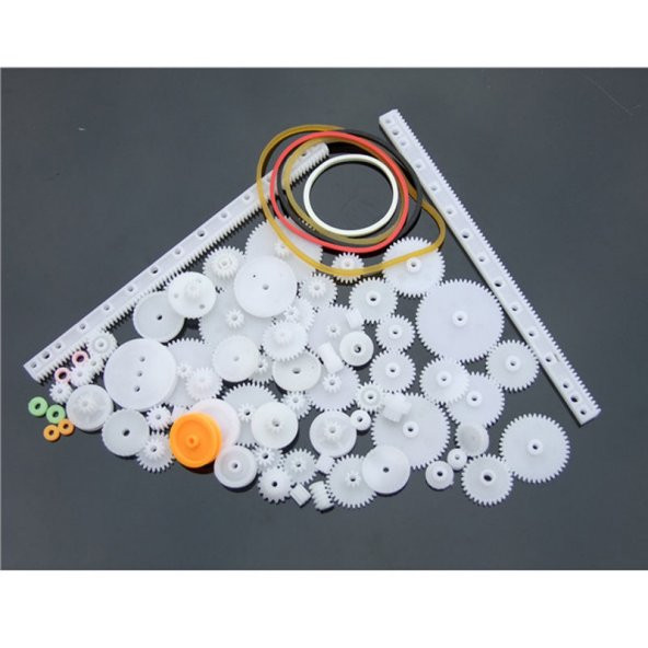 75 Parça Plastik Dişli Seti RC Çark Arduino - Resim 2
