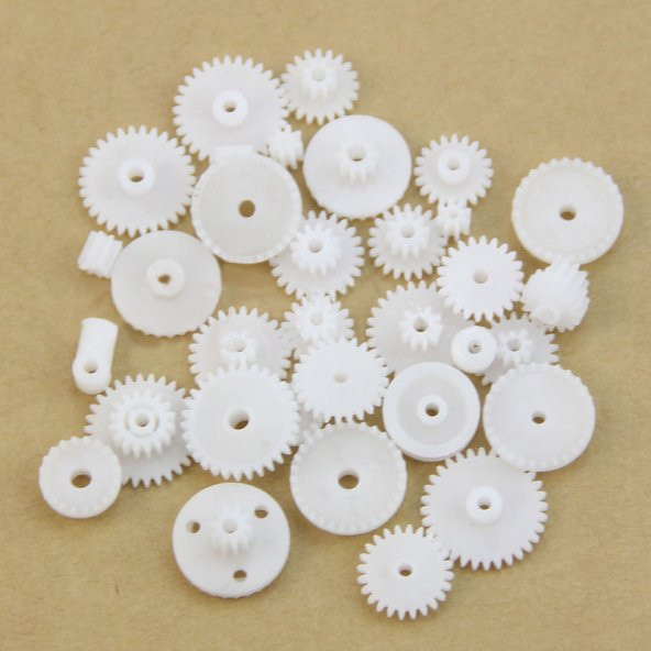 75 Parça Plastik Dişli Seti RC Çark Arduino - Resim 6