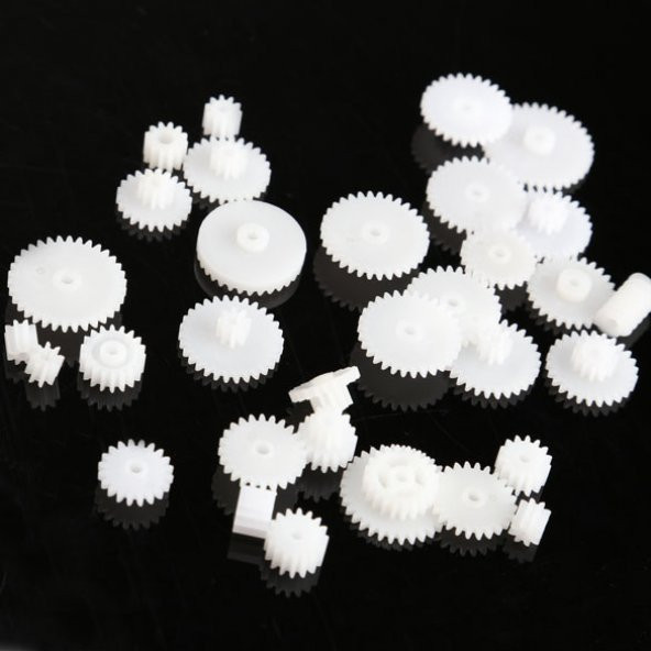 60 Parça Plastik Dişli Seti RC Çark Arduino - Resim 5