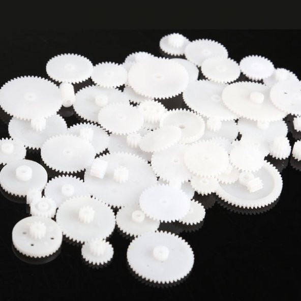 60 Parça Plastik Dişli Seti RC Çark Arduino - Resim 7