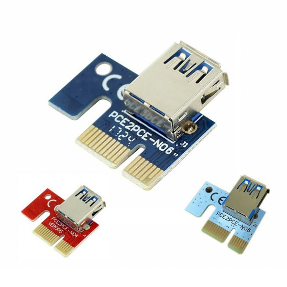 Mini PCI-E USB Molex Yükseltici Kart Bitcoin-Mining-Crypto - Resim 5