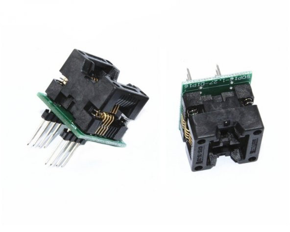 2 li SOP8 SO8 to DIP8 Adaptör Soket - Resim 3