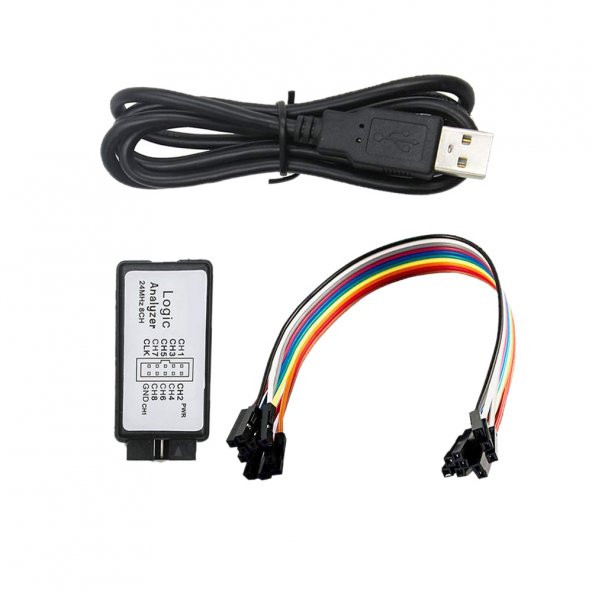 Usb Lojik Analizör - 24Mhz 8 Kanal - Spı I2C Uart Can Dmx512 Profesyonel Data İnceleme Debug Aracı ürün görseli 1