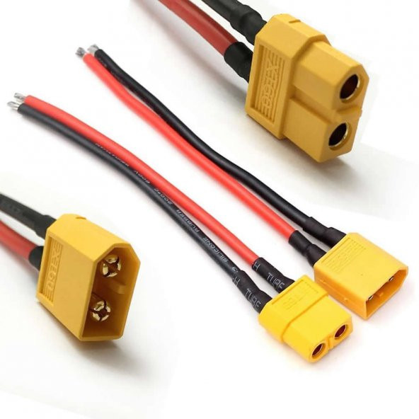 XT60 Kablo Çifti 10cm-LiPo Pil Batarya Bağlantı Kablosu ürün görseli 1