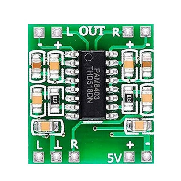PAM8403 Mini Ses Yükseltici Class D 2x3w Amfi Kartı Stereo Dijital Amfilikatör Müzik Ses Yükseltici ürün görseli 1