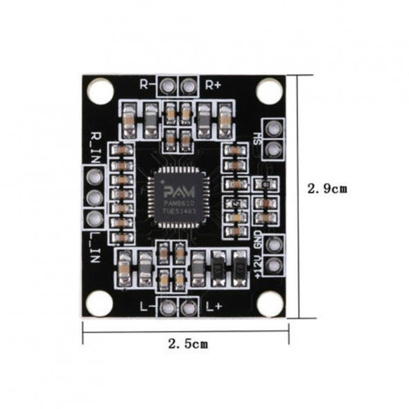 PAM8610 2X15W Amplifier Modül-Dijital Amfi - D Class - Resim 7