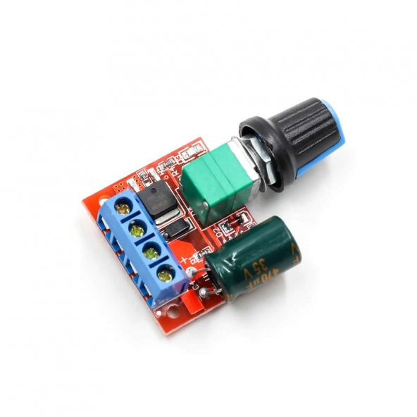 5A 35V Mini Dc Motor Pwm Potlu Hız Kontrol Devresi 90 Watt Açma Kapama Butonlu Ayarlanabilir Voltaj ürün görseli 1