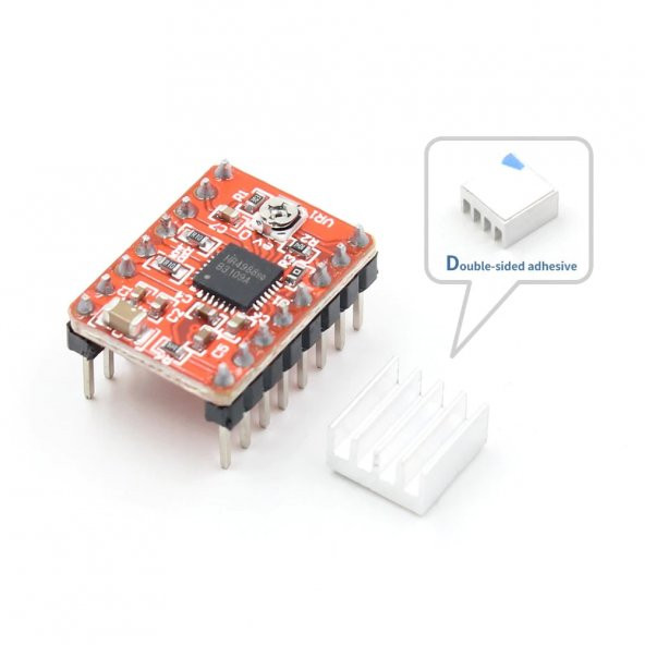 A4988 Step Motor Sürücü-m Soğutucu, 35V 2A, 3D Yazıcı, CNC ürün görseli 1