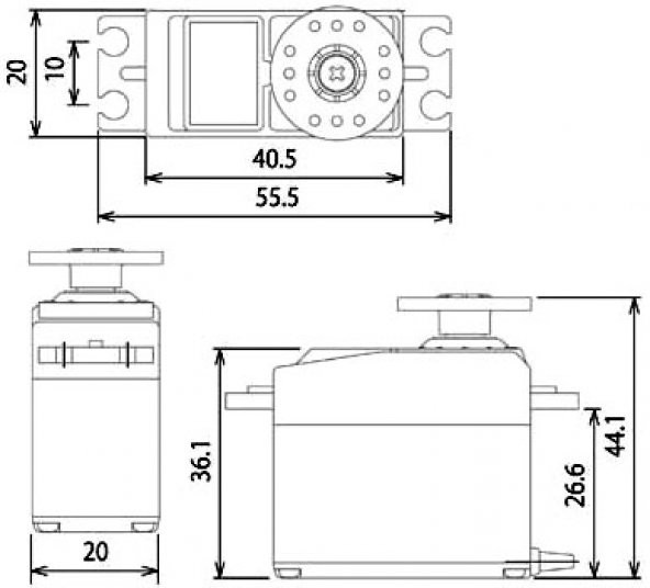 Futaba S3003 Servo Motor + Dişli Seti - Rc Araba Robot - Resim 8