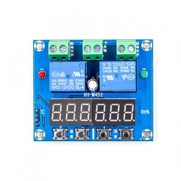 XH-M452 12V Sıcaklık Nem Kontrollü Dijital Termostat Kuluçka Pet ürün görseli 1