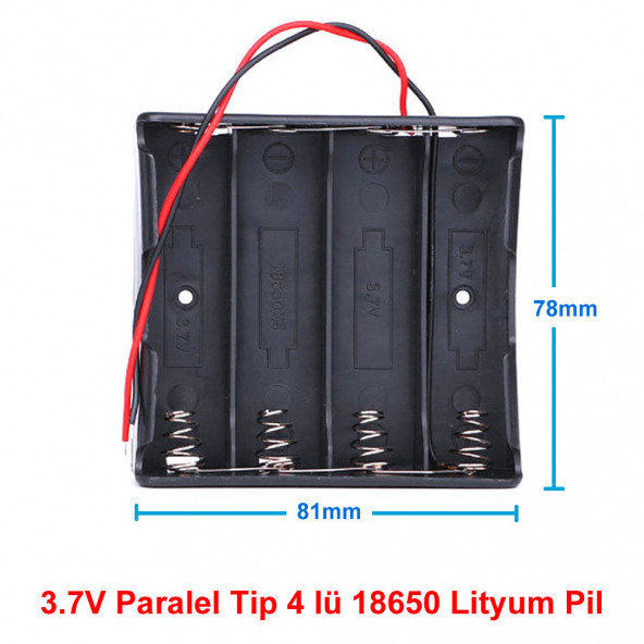 18650 Pil Yuvası 4lü Paralel - Resim 8