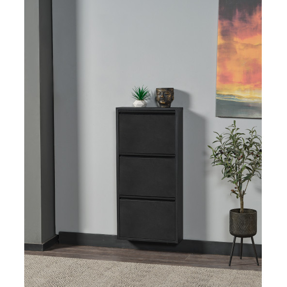 alv-103 Siyah Alveon Metal Ayakkabılık ürün görseli 1