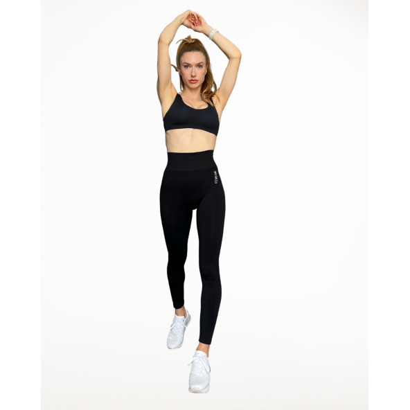 Fitinsane Seamless Toparlayıcı Siyah Spor Tayt ürün görseli 1