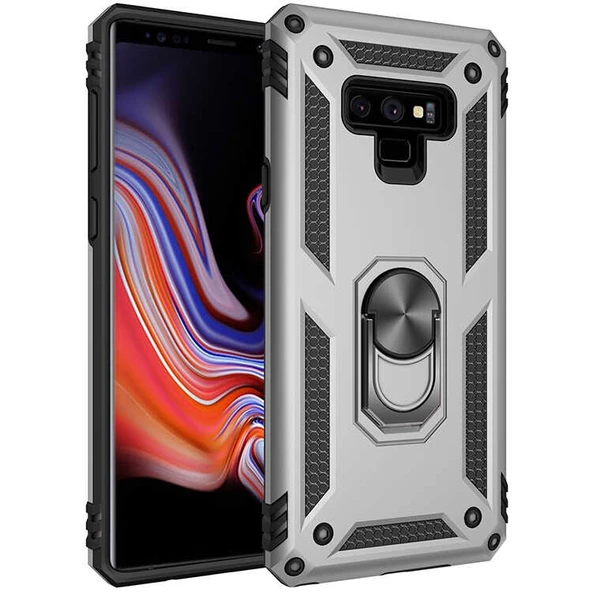 Galaxy Note 9 Kılıf Zore Vega Yüzüklü Standlı Zırh Kılıf ürün görseli 1