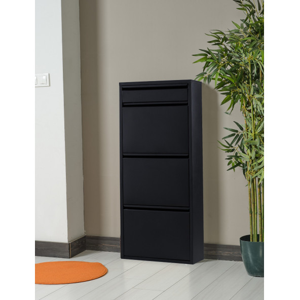 alv-103 Plus Siyah Alveon Metal Ayakkabılık ürün görseli 1