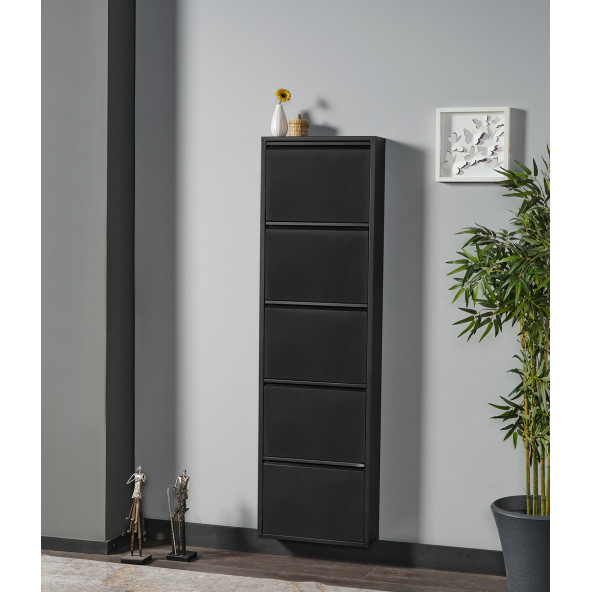 alv-105 Siyah Alveon Metal Ayakkabılık ürün görseli 1