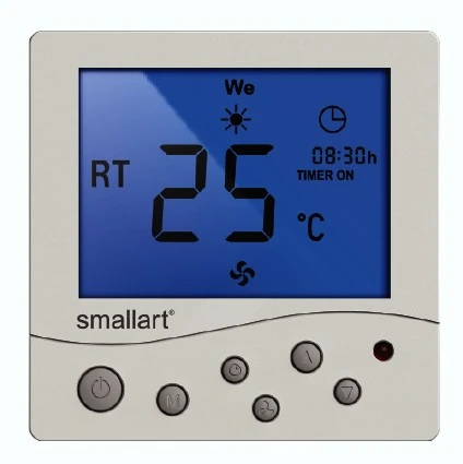 Smallart Sıva Üstü Dijital Fancoil Termostatı Sm2008FFS-L ürün görseli 1