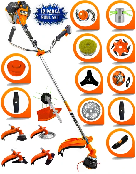 EISENN German 12 In 1 Xm Euro Torq Metal Şanzuman Yan Tipi Ot Çim Çalı Çayır Biçme Tırpanı ürün görseli 1