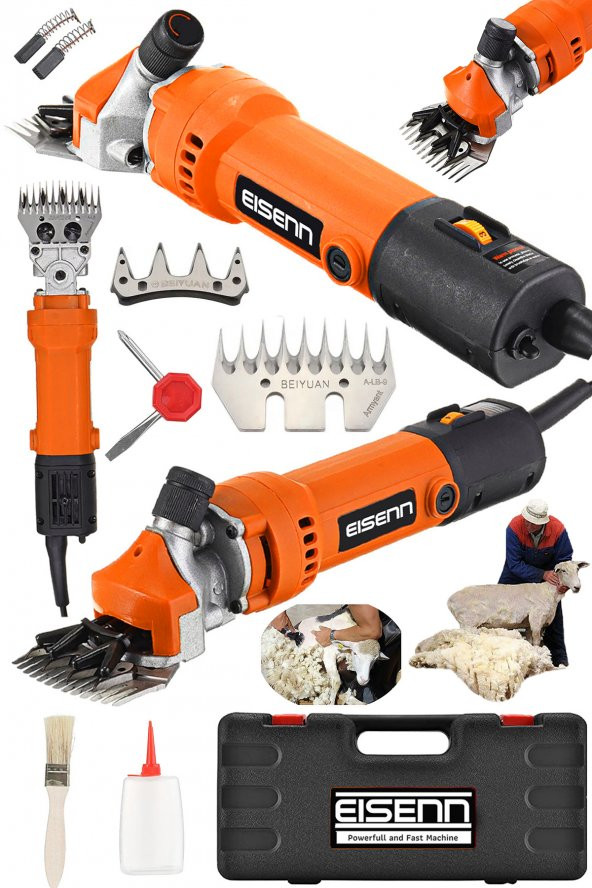 Eisenn Alman Eco Series 5600 Wat Çift Kartlı Metal Şanzıman Isınmaya Karsı Korumalı Koyun Kırkma Makinesi ürün görseli 1