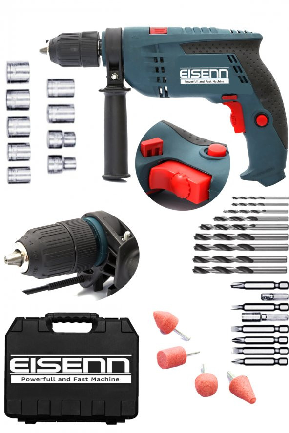 Eisenn Germany Technology 3000 W Super Torq Darbeli Matkap 30 Pcs Set Hediyeli ürün görseli 1