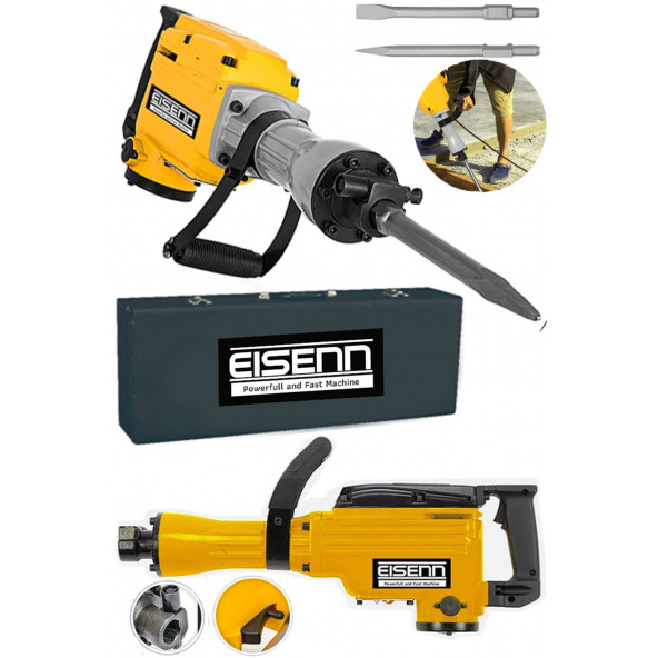 Eisenn Alman 4600 W Ağır Hizmet Kırıcı 19 Kg 68 Joule Özel Çantalı Sivri Ve Yassı Keski Hediyeli ürün görseli 1
