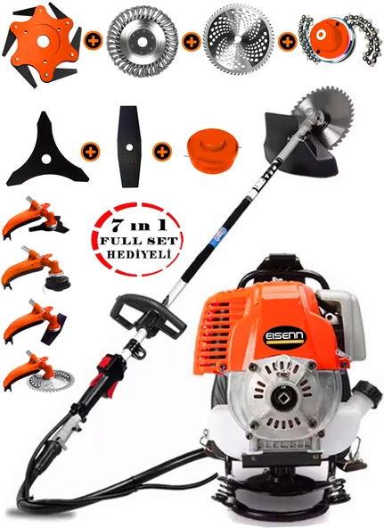 Eisenn Alman 7 In 1 Euro Motor 20 Hp Bakır Şanzuman Sırt Tipi Benzinli Ot Çalı Çim Biçme Tırpanı ürün görseli 1