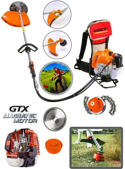 Eisenn Alman Teknology Spx Özel Motor 20 Hp Sırt Tipi Ot Çim Çalı Biçme Tırpanı ürün görseli 1