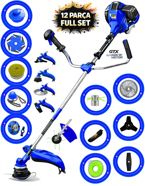 Eısenn German Hard 12 Parça Full Seli Metal Şanzuman Yan Tipi Ot Çim Çalı Çayır Çim Biçme Tırpan ürün görseli 1