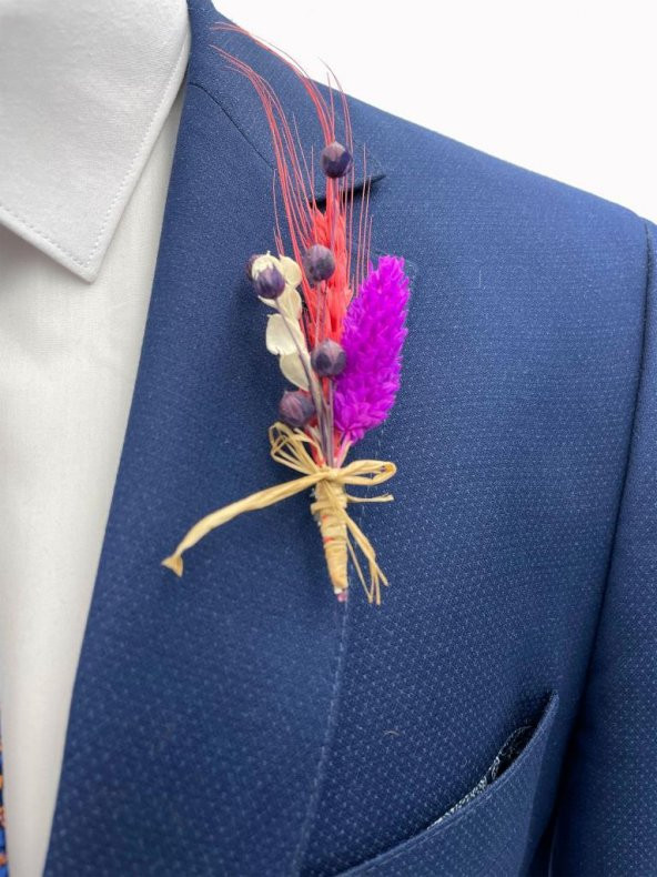 Brianze Mor Çok Renkli Canlı Damat Çiçeği ürün görseli 1
