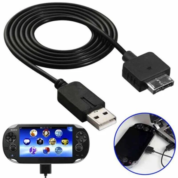 PS Vita Şarj Ve Data Kablosu Vita Şarj Kablosu Vita Kablo 1000 Model Fat Kasa Uyumlu ürün görseli 1