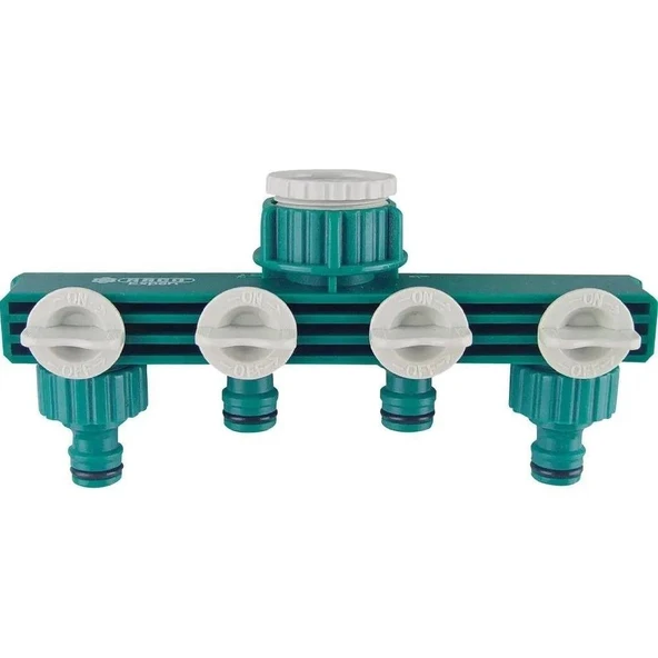 Raco Expert 55257 Dört Çıkışlı Vanalı Musluk Bağlantısı 3/4''- 1'' ürün görseli 1