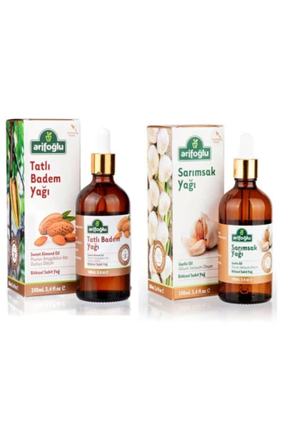 2 li Set Arifoğlu Tatlı Badem Yağı 100 ml-Sarımsak Yağı 100 ml. ürün görseli 1