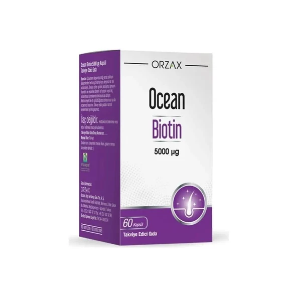 Orzax Ocean Biotin 5000 Mcg 60 Kapsül ürün görseli 1