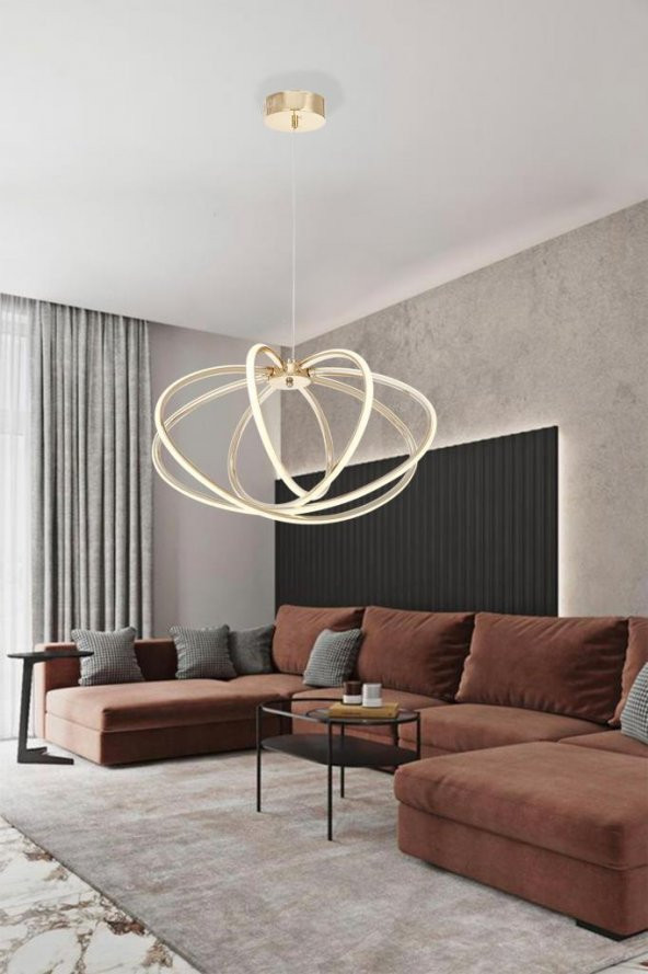 Eray Aydınlatma 923-4 Sarkıt 4lü Led Sarı Avize - Resim 2