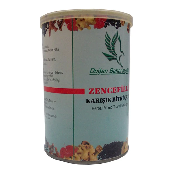 Zencefilli Karışık Bitkisel Çay 100 Gr Teneke Kutu - Resim 6