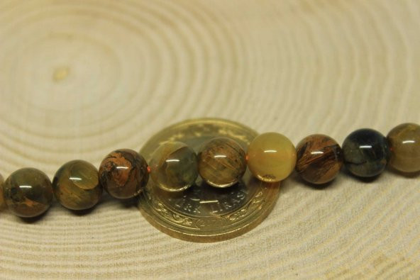 Pietersite Taşı 8mm/3 adet ürün görseli 1