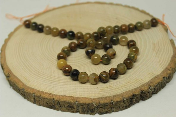 Pietersite Taşı 8mm/3 adet - Resim 4